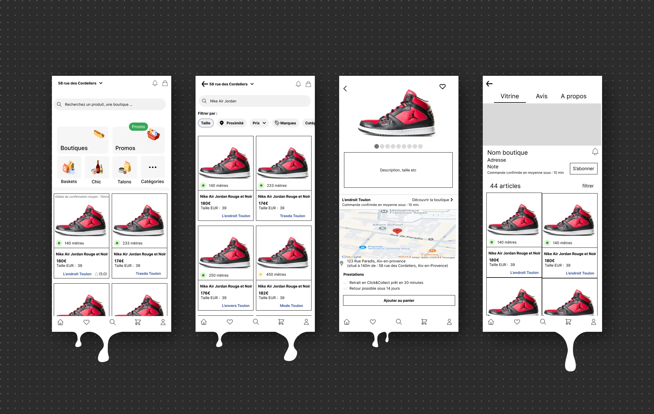 Interface avant la refonte UX/UI